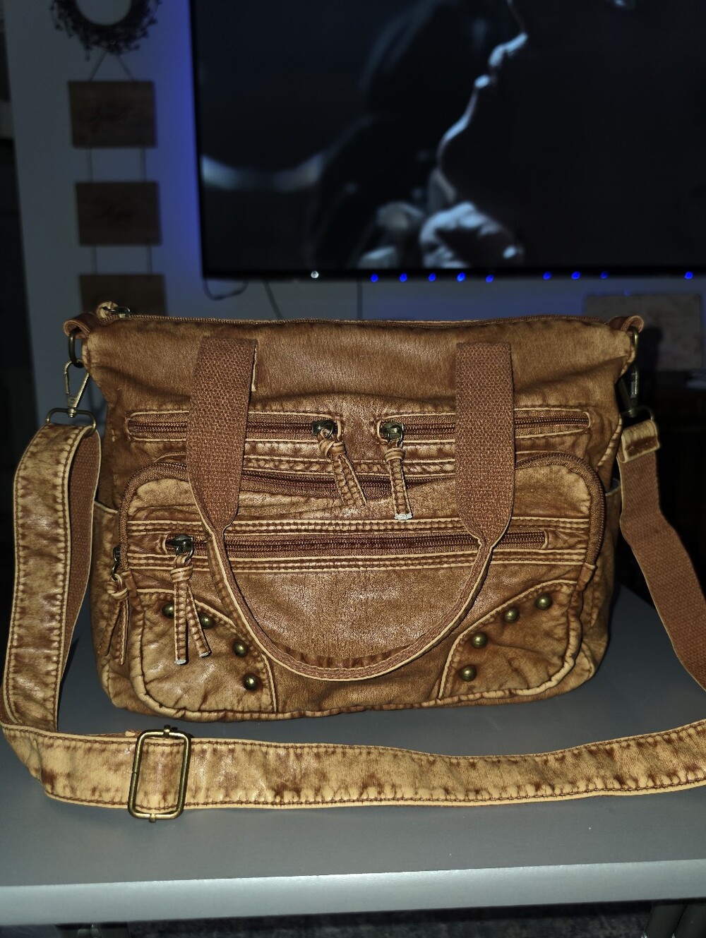 Brand NEW soft Vegan Leather Satchel